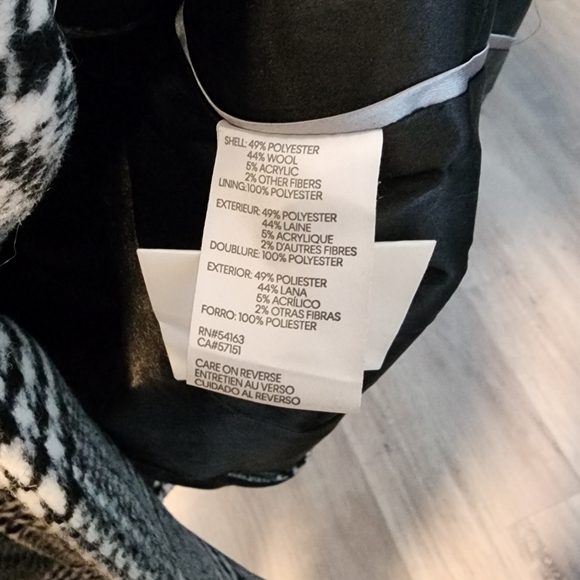 Calvin Klein Wool Blend Wrap Coat NWOT - Picture 4 of 4